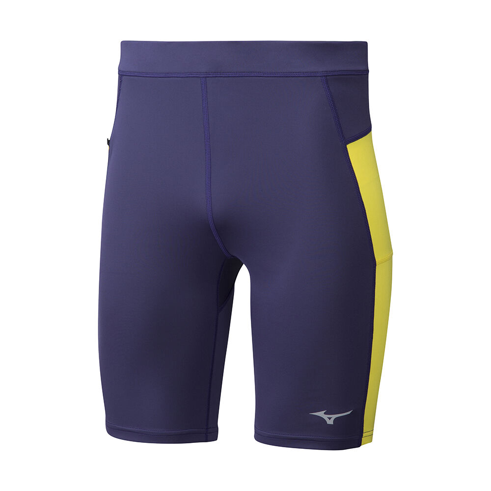 Leggings Mizuno Running Impulse Core Mid - Homem - Roxo Escuro - VLADE5642